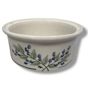 Union Stoneware of Maine Baking Dish 8" White Vegetable Blueberry Round Pottery